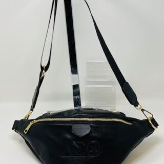 Black on black fanny pack/crossbody bag