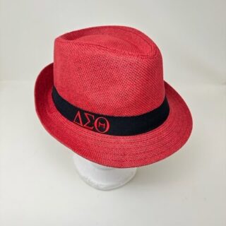 MA30 Red Fedora-Black Ribbon with Red DST symbols
