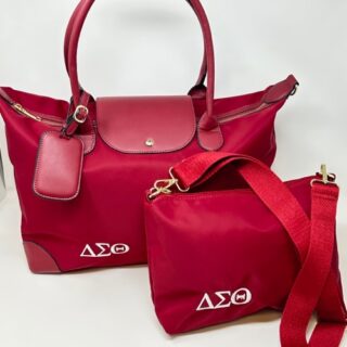 CP15 J-Champ Red 2 in 1 Tote with White DST Symbols