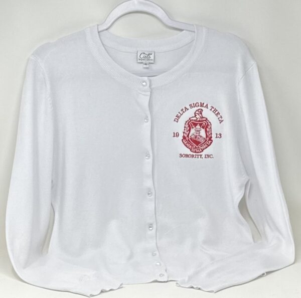 SW650 White Cardigan Sweater - Sizes Available SM-3XL - Image 2
