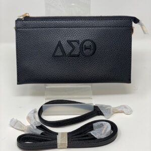 PR#7070 black on black 2 strap Wallet/crossbody/wristlet