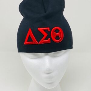 Black Scully Hat With Red DST Symbols