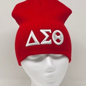 Red Scully Hat with White DST Symbols