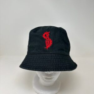 BU235 Black Bucket Hat with Red DST Torch