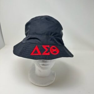 CL3056 Black Nylon Bucket Hat with Red DST Symbols