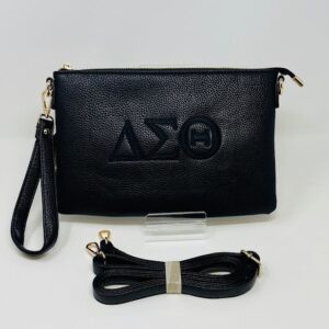 #8623 Black clutch with black DST symbols