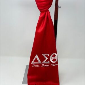 Red Pashmina scarf/shawl with white DST symbols