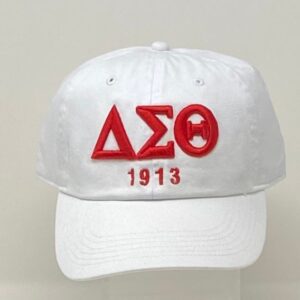 White quality cap with red DST symbols & 1913